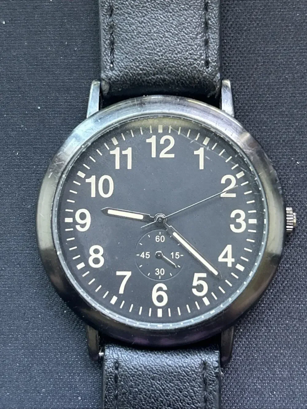 Black Case Dial And Band Men’s Quartz Watch